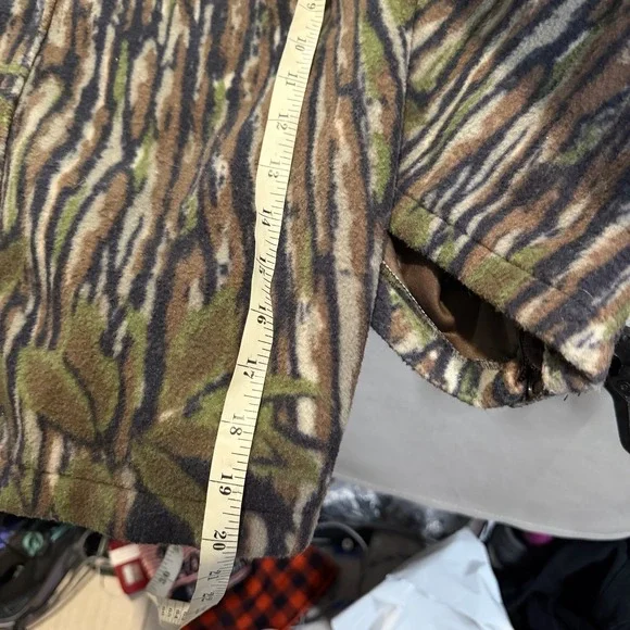 Cablelas Dry-Plus Coverall Me Brown Fleece Tree Bark Camo Insulate Hunt USA 3XL